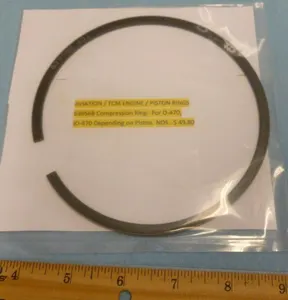 TCM p/n 629568 COMPRESSION RING (PISTON) for O-470 (AVIATION)